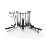 Recalled multi-station strength training towers